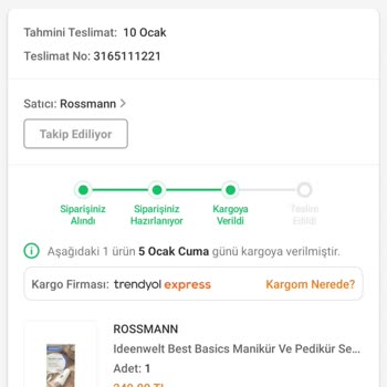 Trendyol Rossmann Manikür Pedikür Seti