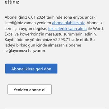 Microsoft Para İadesi Ve Üyelik İptali