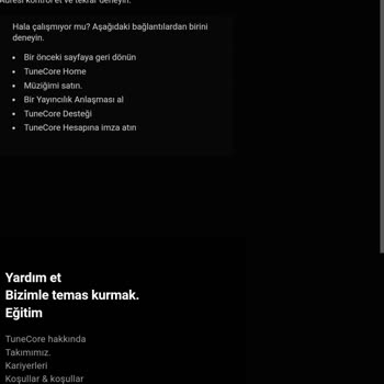 TuneCore Hesabımı Ve Kart Bilgilerimi Silemiyorum