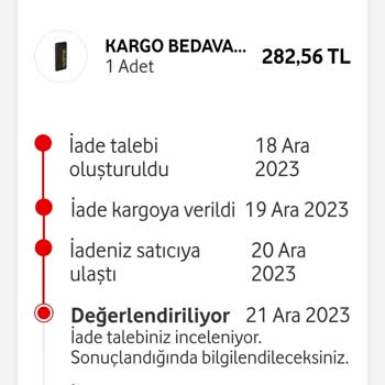 Vodafone Her Şey Yanımdadan Ürün İadesi