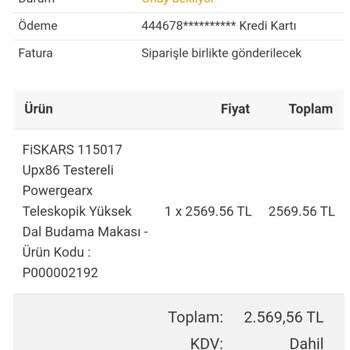 Evium Mağazacılık A. Ş. Siparişime Onay Verip Göndermiyor