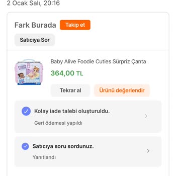 Hepsiburada 4 Kez Yanlış Ürün Gönderimi