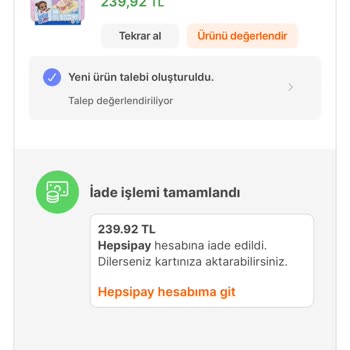 Hepsiburada 4 Kez Yanlış Ürün Gönderimi