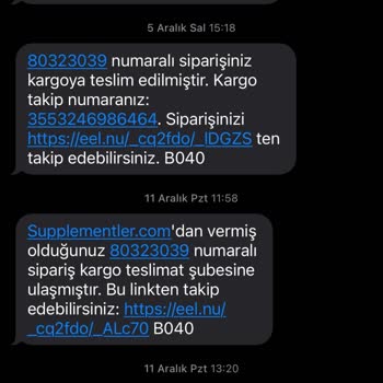 Aras Kargo Ve Suplementler.com Ne Kargomu Ne De Paramı Vermiyor!