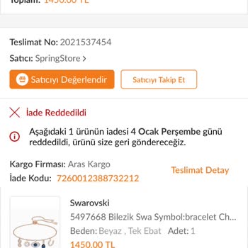 Aras Kargo Ürünüm Kargoya Verdikten Sonra Kayboldu Ve Bana Hiçbir Yardım Edilmedi