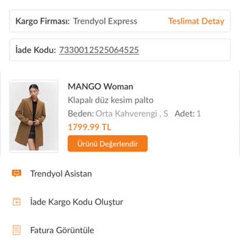 Mango İadem Ürünün Gönderilmediği Söylenerek Reddedildi