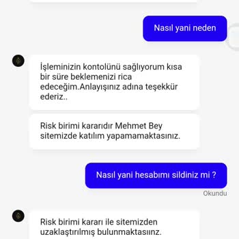 Julibet Çekim Yaptım Hesabımı Sildiler