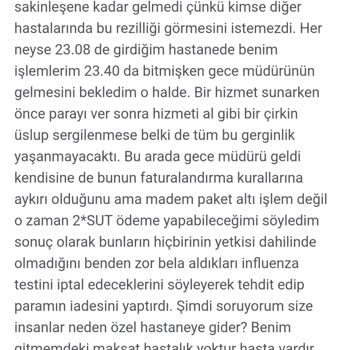 Medical Park Hastanesi Tıbbi İhmal Ve Haksız Fiyatlandırma Mağduriyeti