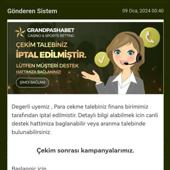 GrandPashaBet Kazancım Silindi, Mağduriyet Yaşıyorum!
