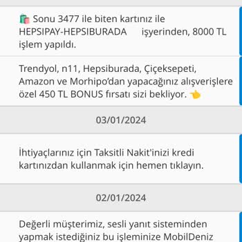Denizbank Bildirim Olarak Yolluyor Fakat Bana Kampanya Tanımlamıyor