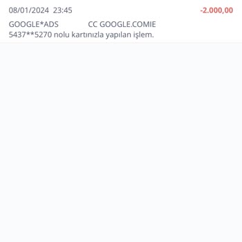 Google AdSense Banka Kredi Kartımı Ele Geçirdi