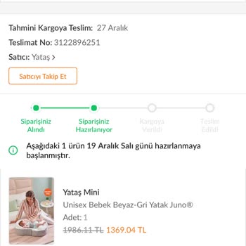 Yataş Markası Ürün Gönderimi Yapmaması