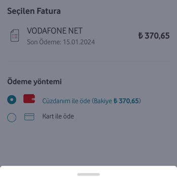 Vodafone Pay'da Ödeme Sorunu