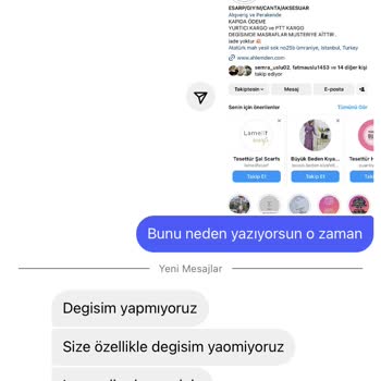 Ahlem Eşarp Butik Değişimde Problem Çıkartıyorlar