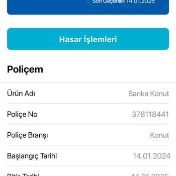 Türkiye Sigorta Rızam Dışında Sigorta Poliçesi Yenilemiş
