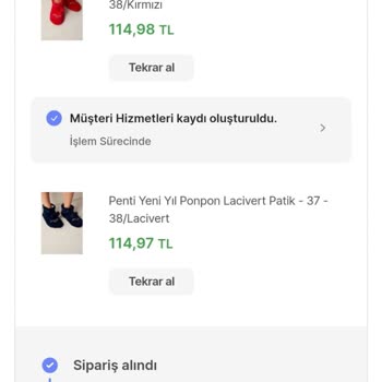 Penti Ürünlerimi Göndermesini İstiyorum, İptal İstemiyorum