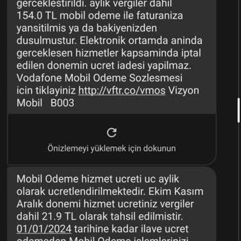 Vodafone Bilgim Dışı Üyelik Başlatılması