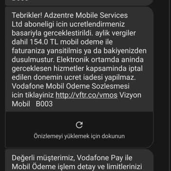 Vodafone Bilgim Dışı Üyelik Başlatılması