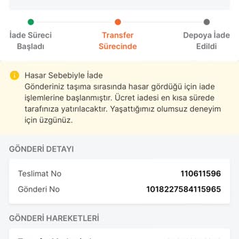Trendyol Express Kargo Hizmeti Sırasında Meydana Gelen Hasar Problemi