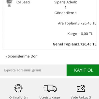 Saat & Saat İade Edilen Ürün Ve Ücret İadesi Sorunu