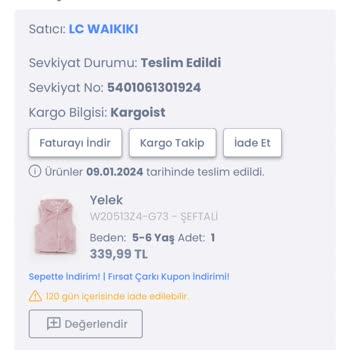 LCW Hediye Paketi Yapmıyor