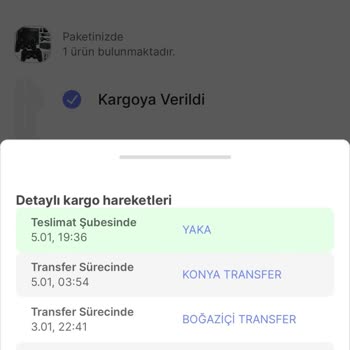 Aras Kargo Yaka Şubesi Teslimat