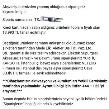 Miele Ürün Teslimat Saçmalığı