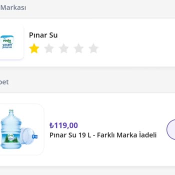 Getir Su Ürün Alınmaz