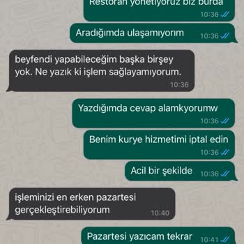 Yemeksepeti Kurye Hizmeti İptali