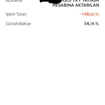 Yapı Kredi Devir Adı Altında 148 TL'lik Haksız Para Çekme