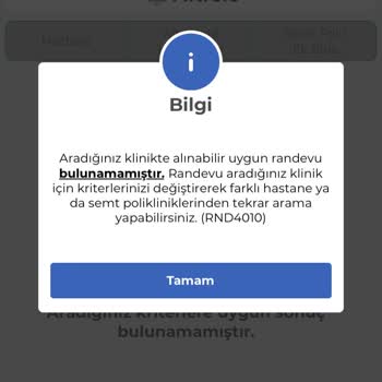 MHRS (Merkezi Hekim Randevu Sistemi) Hastaneye Randevu Alınmıyor