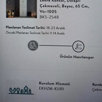 Vivense Siparişinin Teslimatının Gecikmesi Ve Tarihinin Bilinmemesi