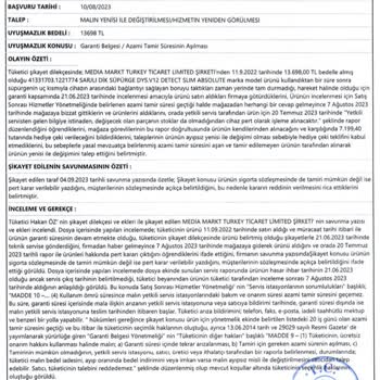 Media Markt Muadil Ürün Vermeyip Karara Uymuyor