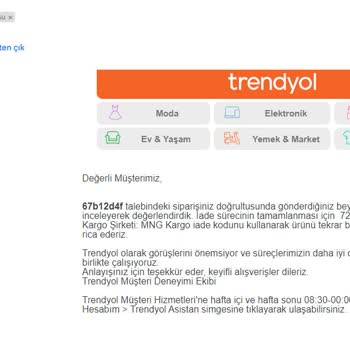 Trendyol Ürünümü İade Ettim Ancak Reddedildi