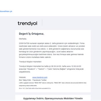 Trendyol Ürünümü İade Ettim Ancak Reddedildi