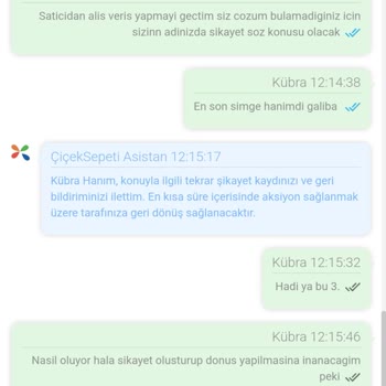 Vebudur.com Çiçek Sepeti Vebudur Satıcısı Şikayetçiyim.