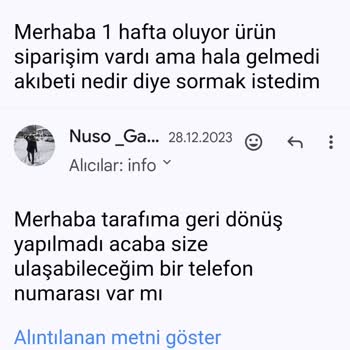 PumpButik İnternet Mağazasında Sipariş Sorunu Ve İletişim Güçlüğü