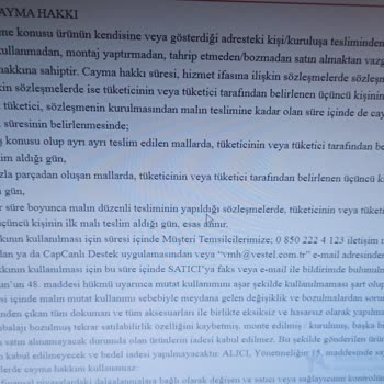 Vestel Sipariş İptal Etmiyor.