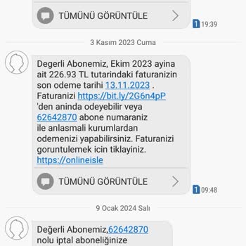 DSmart Onaysız Abonelik Ve Fatura Ödeme Emirleri Hk.