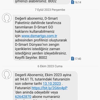 DSmart Onaysız Abonelik Ve Fatura Ödeme Emirleri Hk.