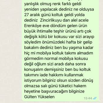 Ocasso Mobilya Kötü Koku Şikayeti