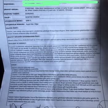 Satıcı Trendyol Xiaomi Robot Süpürgemi Onarmayıp, Ücret İadesi Yaptı