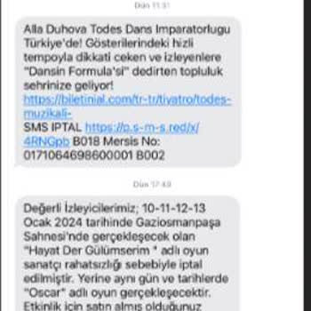 Biletinial.com Tiyatro Bilet İptali Ve Kupon İadesi Süreci