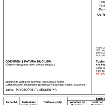 Vodafone Devir Ücreti İki Kere Alındı