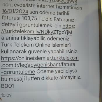 Türk Telekom İnternet Hizmeti Alamayan Tüketiciye Fatura Kesilmesi Sorunu