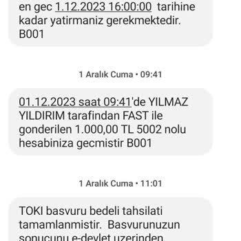 Ziraat Bankası TOKİ Elazığ 88 Keban TOKİ Başvuru İadesi