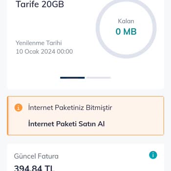 Türk Telekom Paket Tarife Aşımı Sorunu
