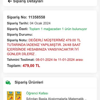 Kitap Seç Siparişim Kendilerince İptal Edilmiş