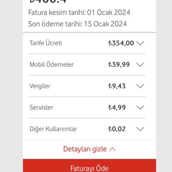Vodafone Mobil Ödeme İptal Edilemiyor