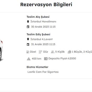 Avec Rent A Car Provizyon İade Sorunu